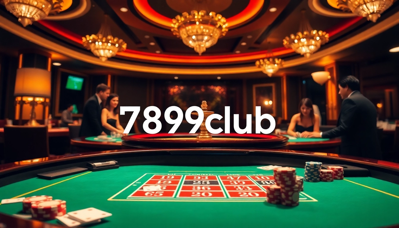 Experience the excitement of gambling at 789club with vibrant casino visuals including poker chips and cards.