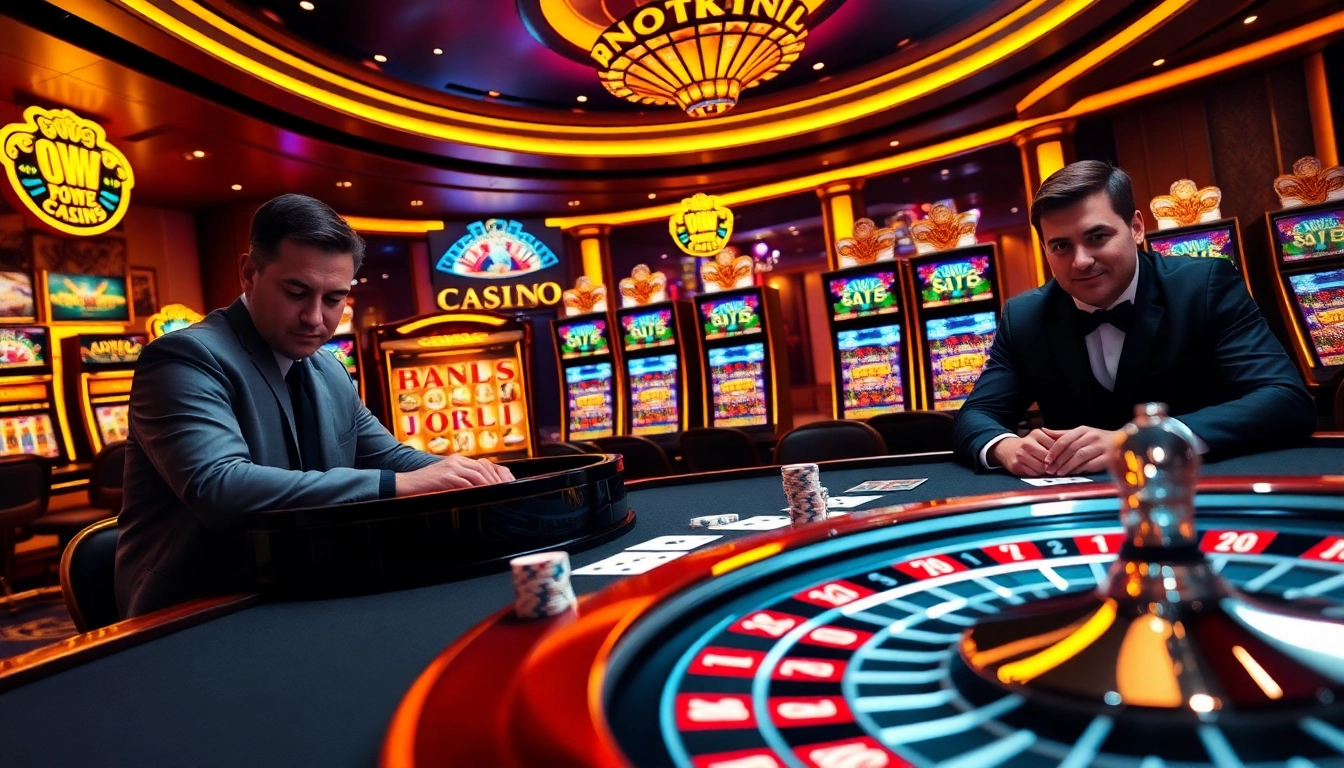 Players enjoy exciting table games at https://888vina.com/ under luxurious casino lights.