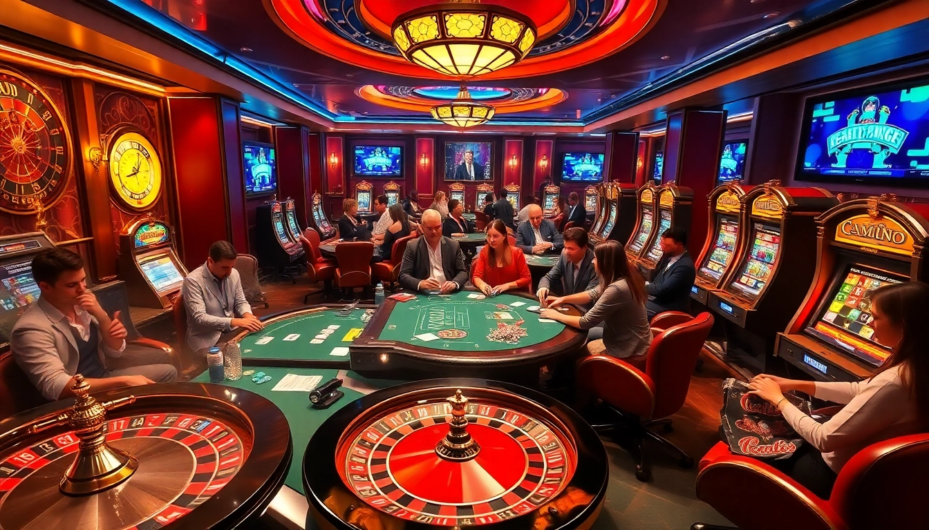 Players enjoying games at 88xx.co.com, showcasing a lively casino atmosphere with poker and roulette.