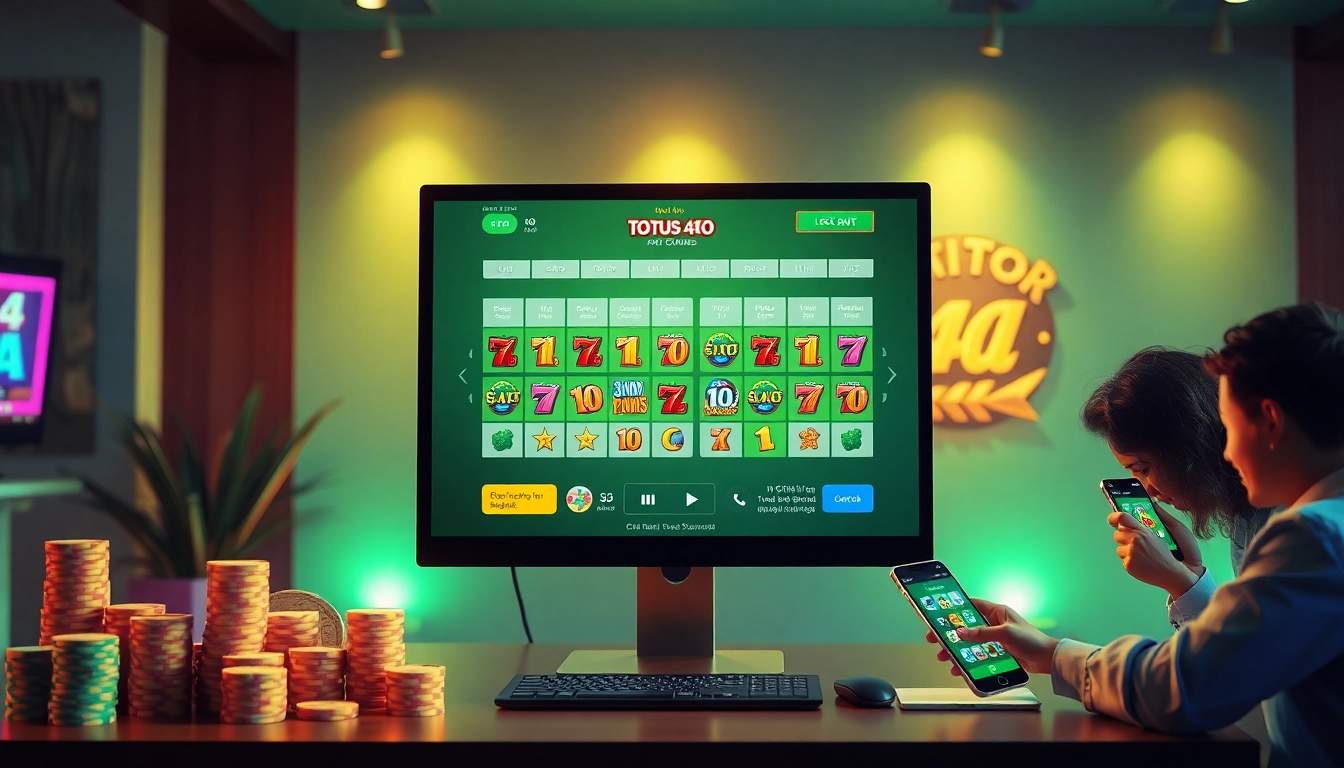 Situs toto online gambling interface showcasing exciting slot games and vibrant user experience.
