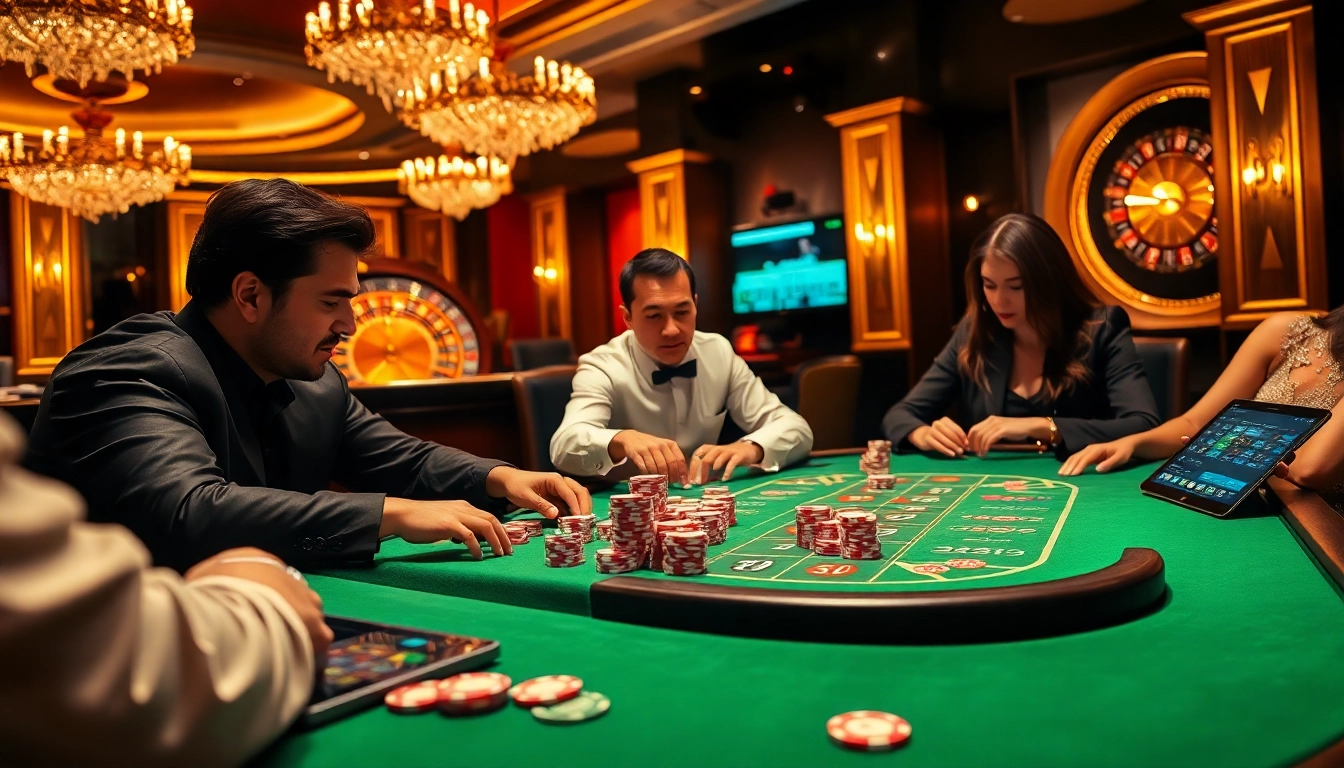 Experience the thrilling gameplay at https://x88.law/ with a lively poker scene showcasing high-stakes action.