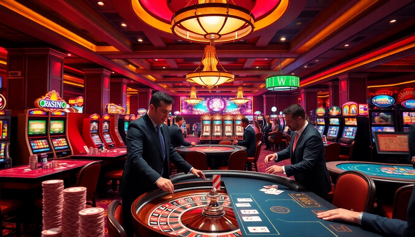 Engage in a dynamic casino experience with sure win elements as players enjoy various games.